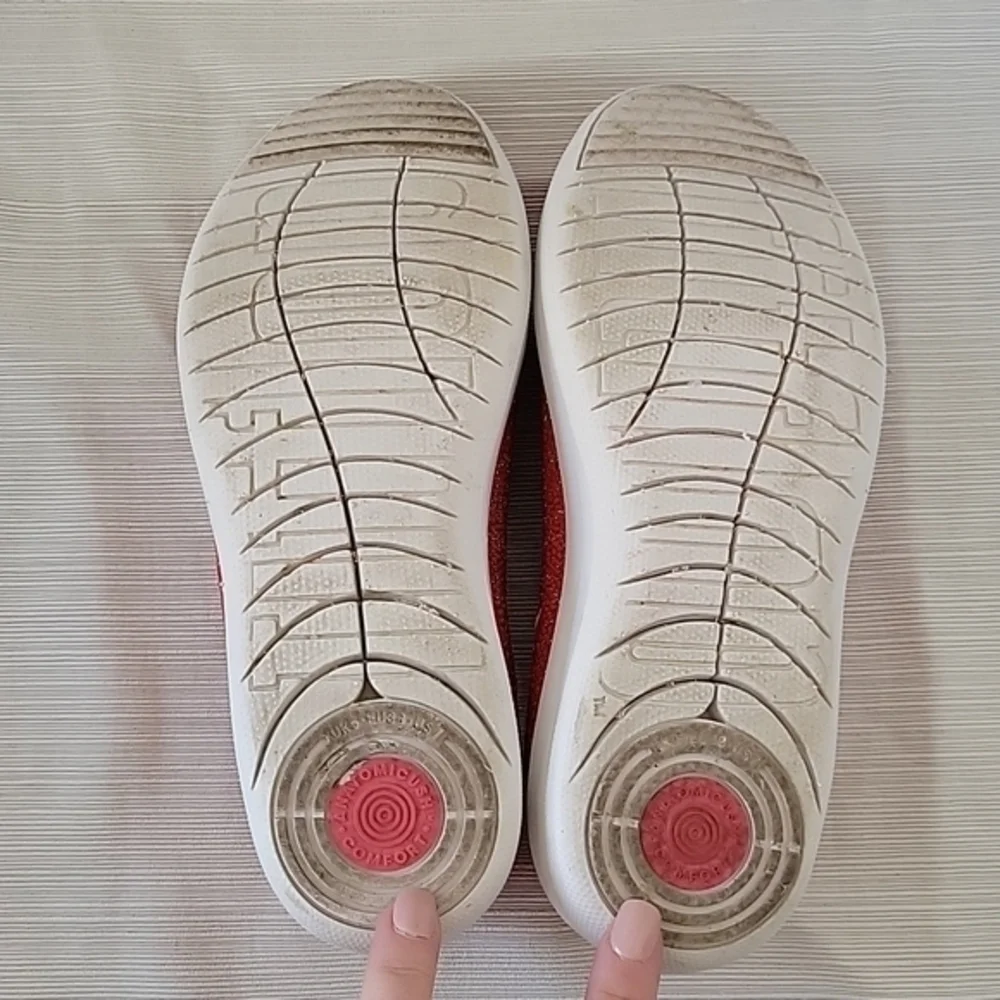 Fitflop Womens Uberknit Slip On BallerinaFlats Classic Red US Size 7 H95-203 - Picture 4 of 5